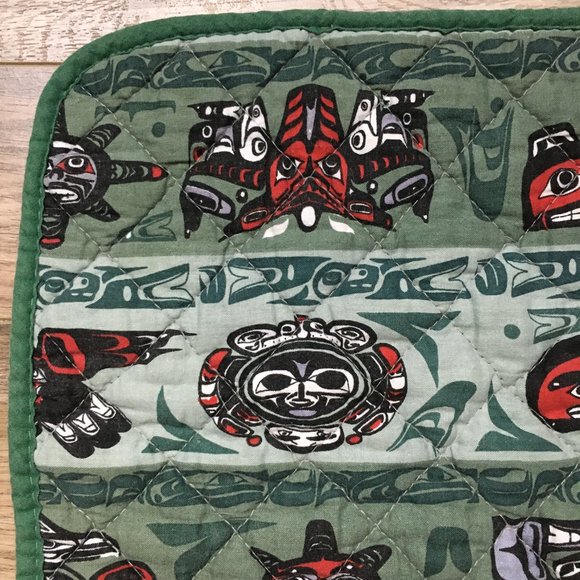 Cotton Quilted Totemic Haida Print Placemat - Picture 4 of 10